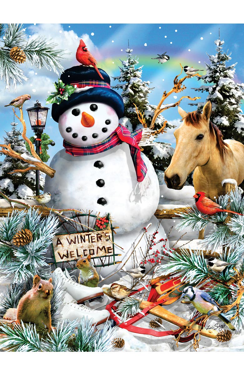 Sunsout Winter's Welcome 300 piece Jigsaw Puzzle for Adults, Alternate, color, Multicolor