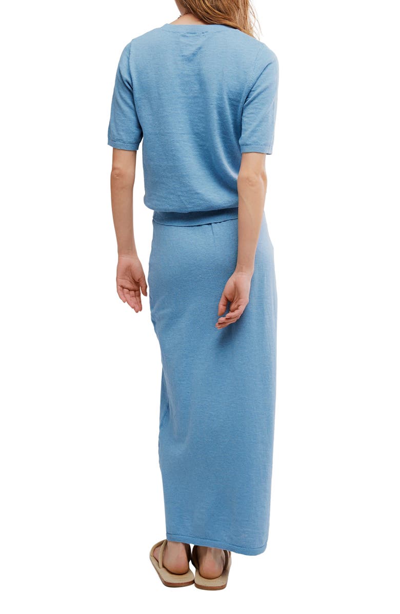 Free People Isabella Linen Blend Knit Sweater & Maxi Skirt Set, Alternate, color,