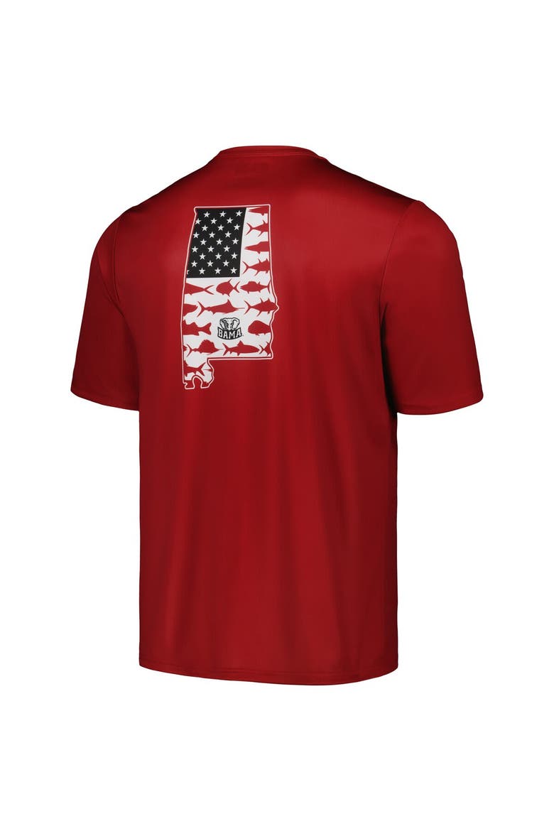 Men's Columbia Crimson Alabama Crimson Tide Terminal Tackle Omni-Shade T-Shirt, Alternate, color, Crimson