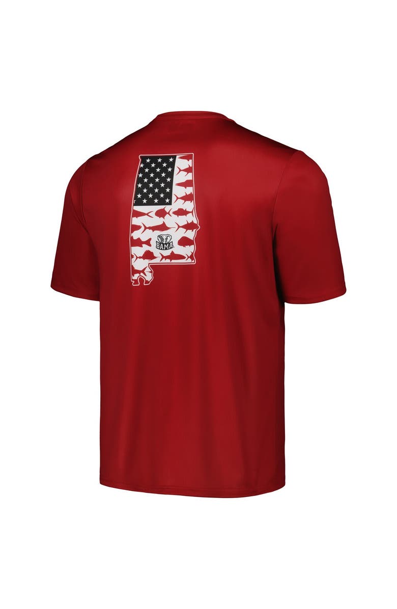 Columbia Men's Columbia Crimson Alabama Crimson Tide Terminal Tackle Omni-Shade T-Shirt, Alternate, color, Crimson