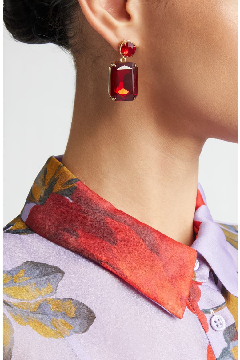 Riviere Crystal Drop Earrings, Alternate, color, RIOJA