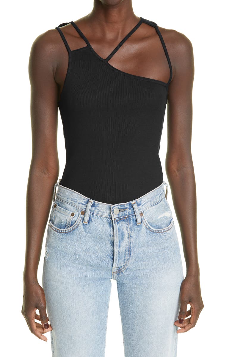 K.NGSLEY Gender Inclusive Fist Geometric Cutout Rib Tank, Main, color,