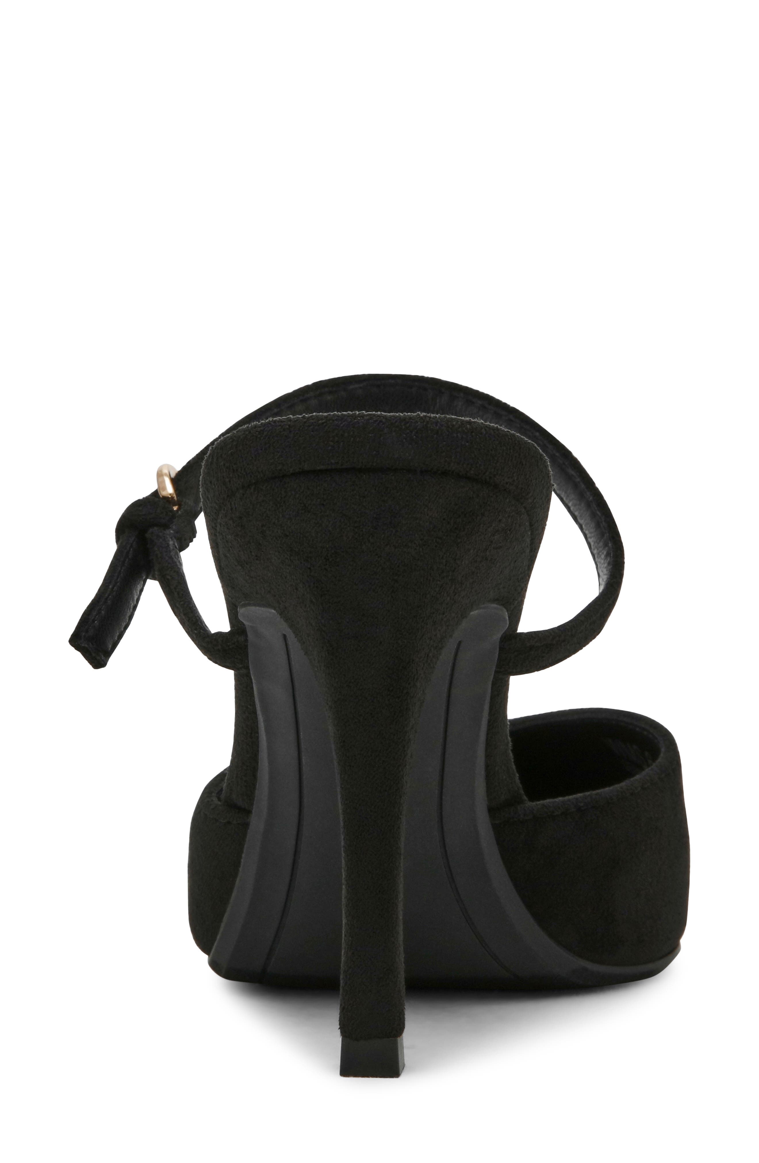 Geanie Pointed Toe Pump, Alternate, color, BLACK FAUX SDE