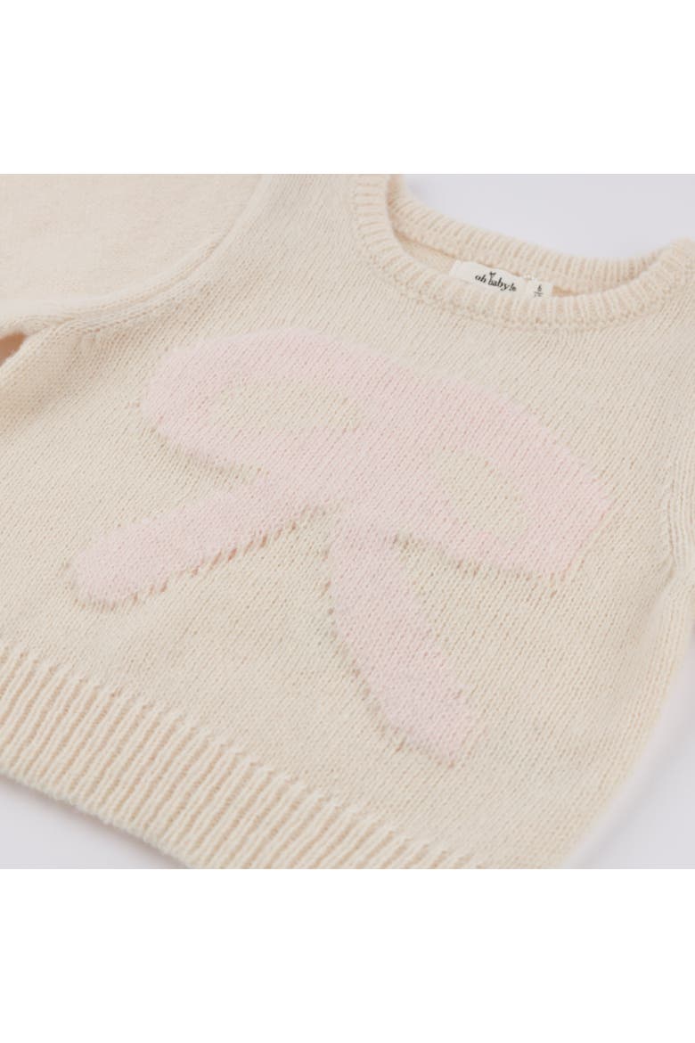 Bow Crew Neck Sweater- Infant, Alternate, color, Cream