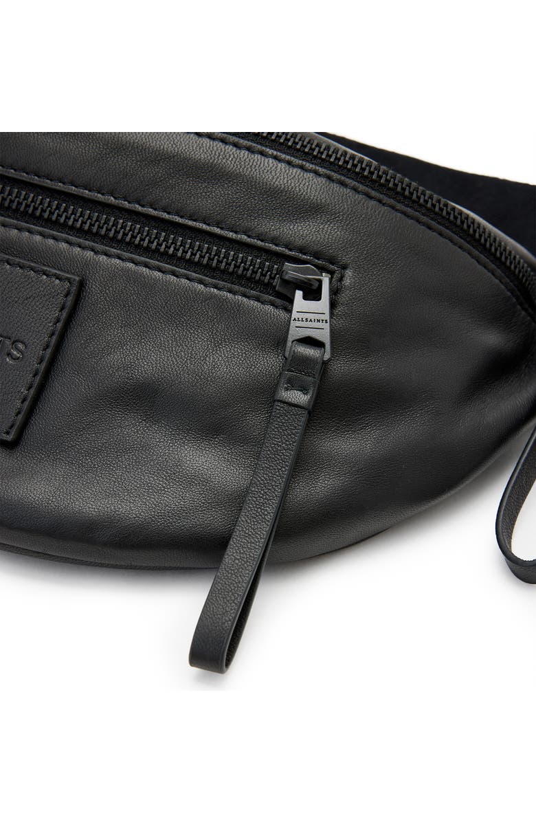 AllSaints Itoko Lambskin Leather Bum Bag, Alternate, color,