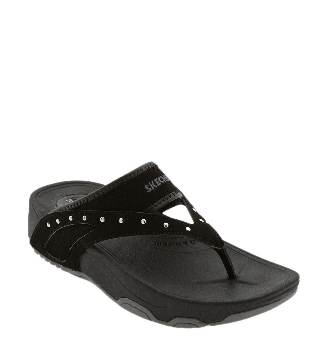 SKECHERS Tone-ups by SKECHERS 'Glam Girl' Flip Flop, Main, color, 