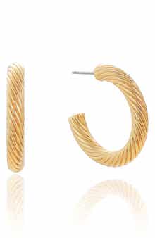 Ettika Twist Hoop Earrings