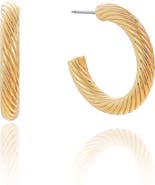 Ettika Twist Hoop Earrings