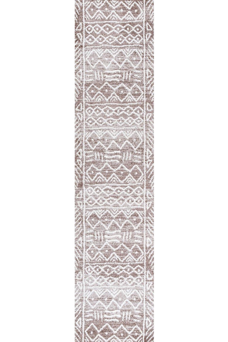 Amanar  Geometric Area Rug, Main, color, Brown/Ivory
