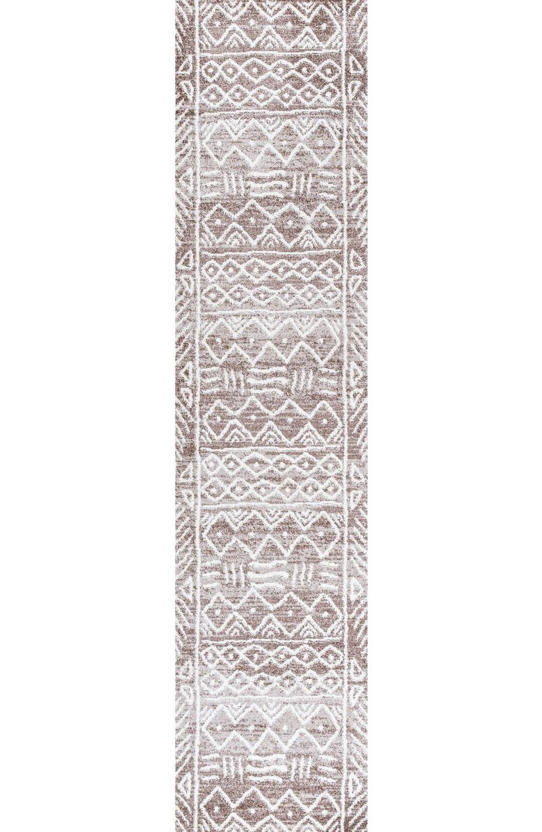 JONATHAN Y Amanar Geometric Area Rug, Alternate, color, Brown/Ivory