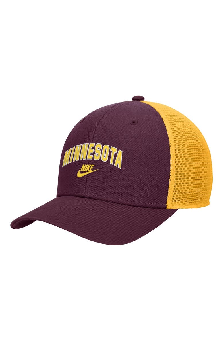 Men's Nike Maroon Minnesota Golden Gophers Vintage Arch Rise Performance Trucker Adjustable Hat, Main, color, Maroon