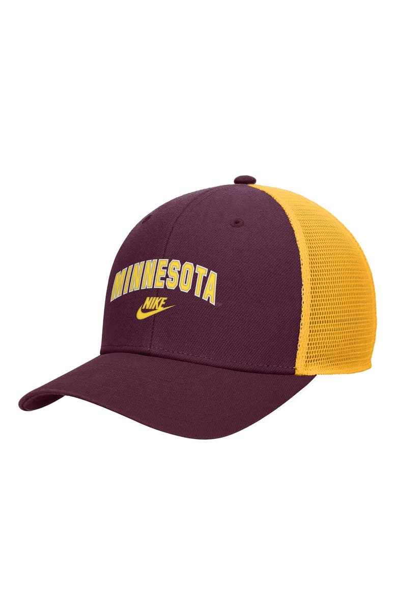 Nike Men's Nike Maroon Minnesota Golden Gophers Vintage Arch Rise Performance Trucker Adjustable Hat, Main, color, Maroon