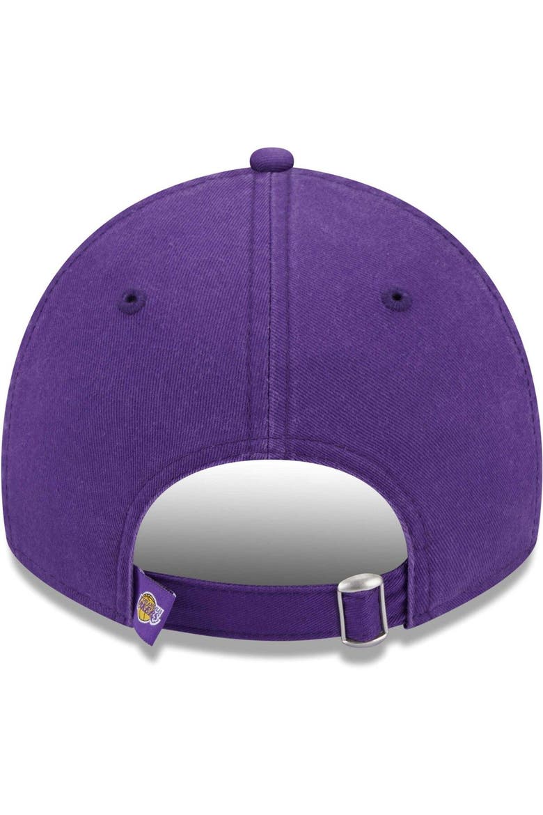 Women's New Era Purple Los Angeles Lakers Leaves 9TWENTY Adjustable Hat, Alternate, color, Purple