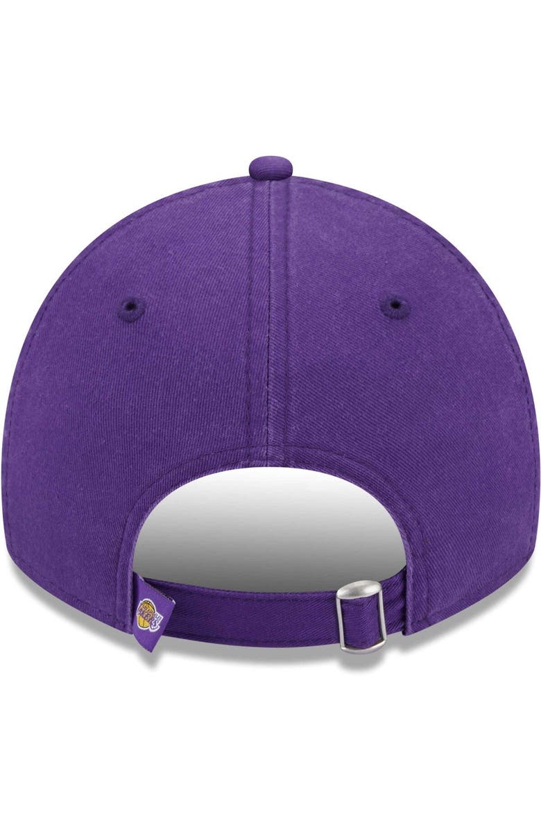 New Era Women's New Era Purple Los Angeles Lakers Leaves 9TWENTY Adjustable Hat, Alternate, color,