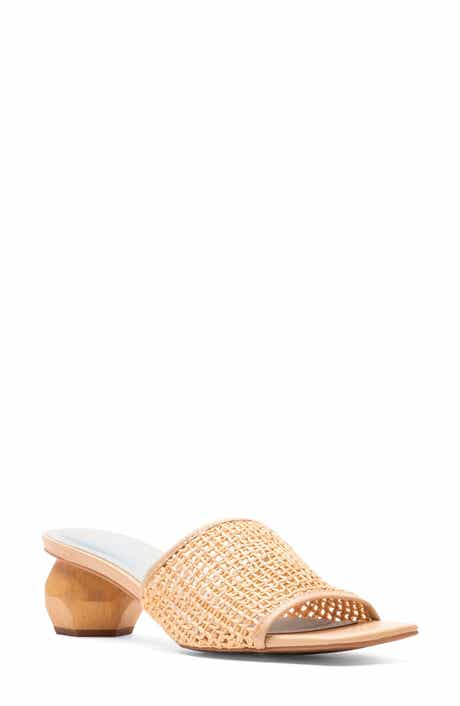 Frances Valentine Raffia Block Heel Sandal