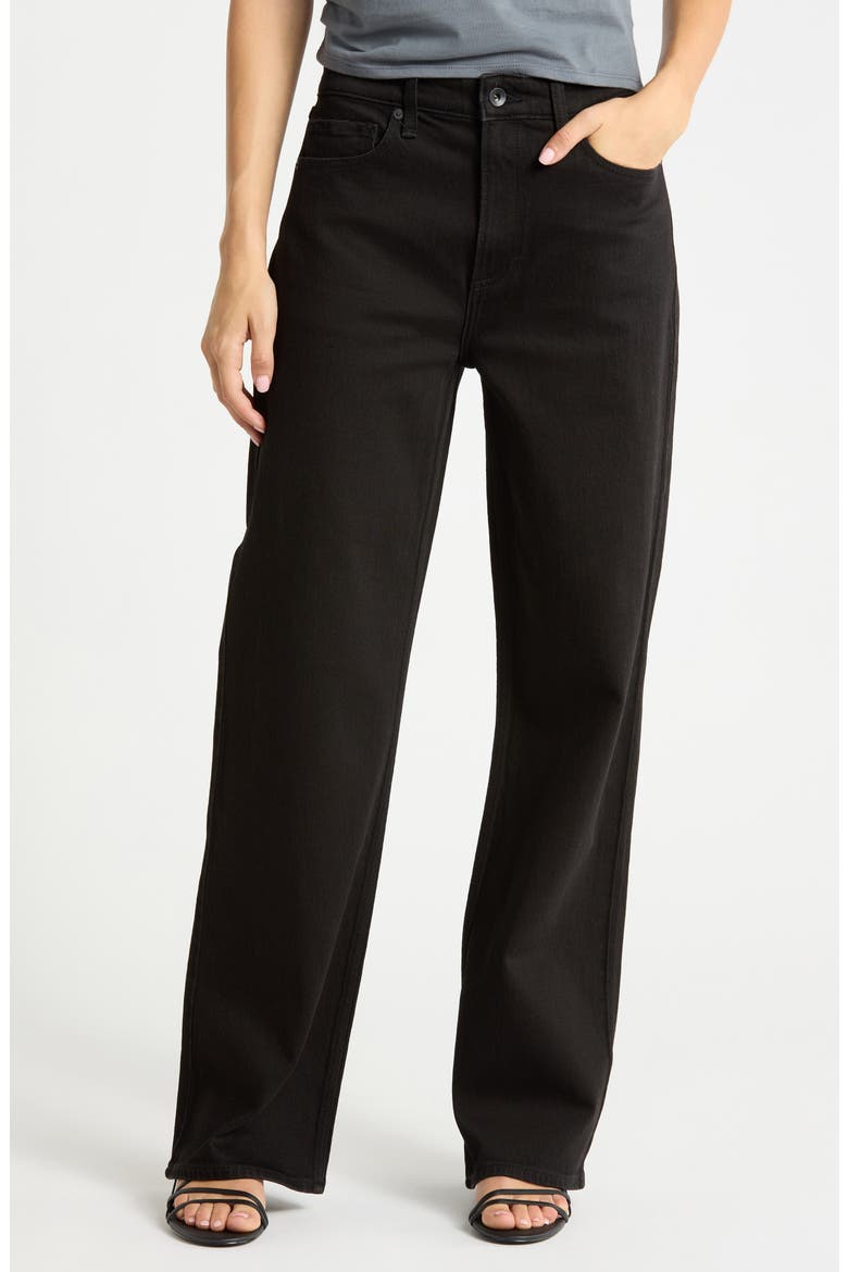 Lori Wide Leg Jeans, Main, color, BLACK
