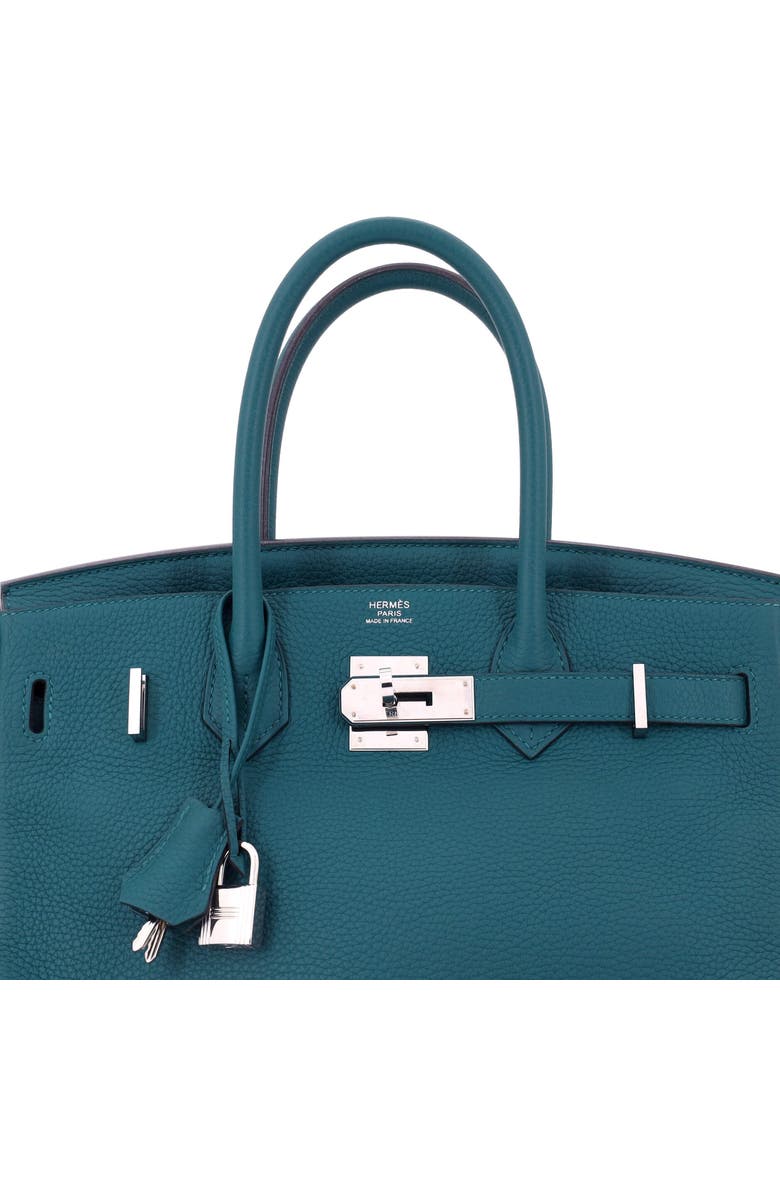 Pre-Owned Hermes Birkin Handbag Green Togo with Palladium Hardware 25, Alternate, color, Vert Bosphore