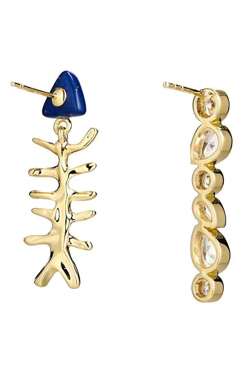 Éliou Pescado Mismatched Drop Earrings, Alternate, color, Gold