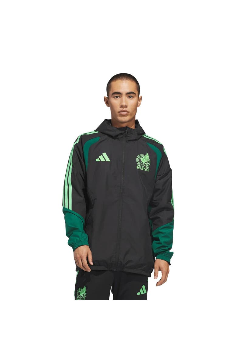 adidas Men's adidas  Black Mexico National Team FIFA x World Cup 2026 Tiro All Weather Full-Zip Jacket, Main, color, Black