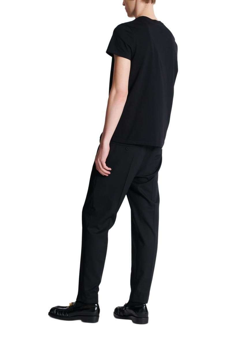 Balmain Chaînes Logo Printed T-Shirt, Alternate, color, Black