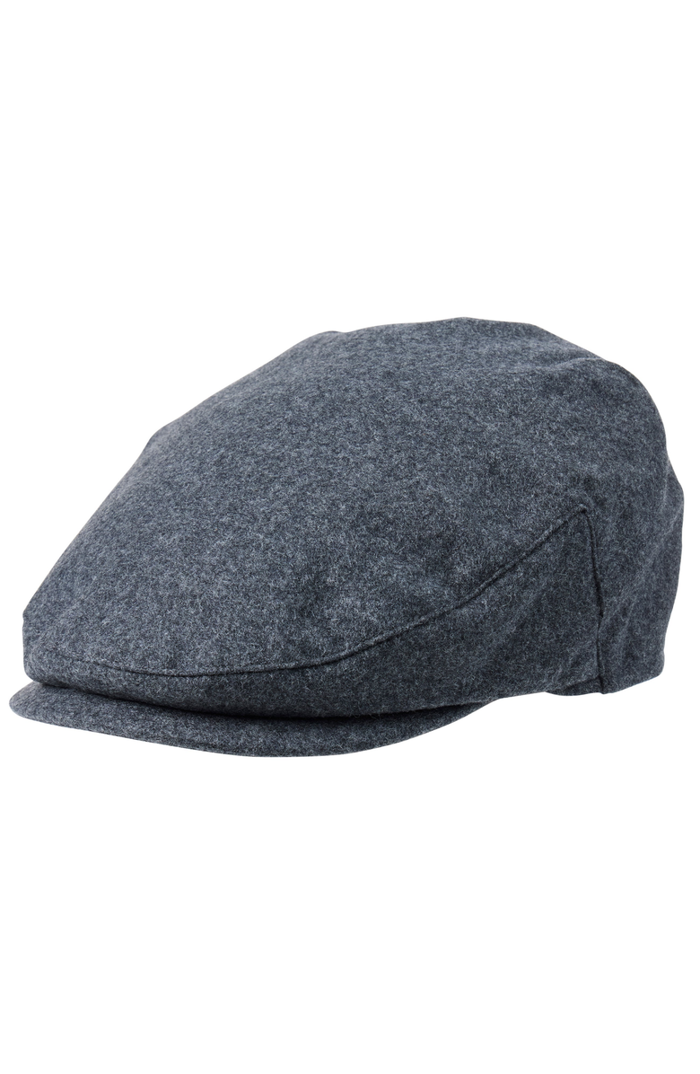 Brooks Brothers Wool Driving Cap, Main, color, Grey Flannel
