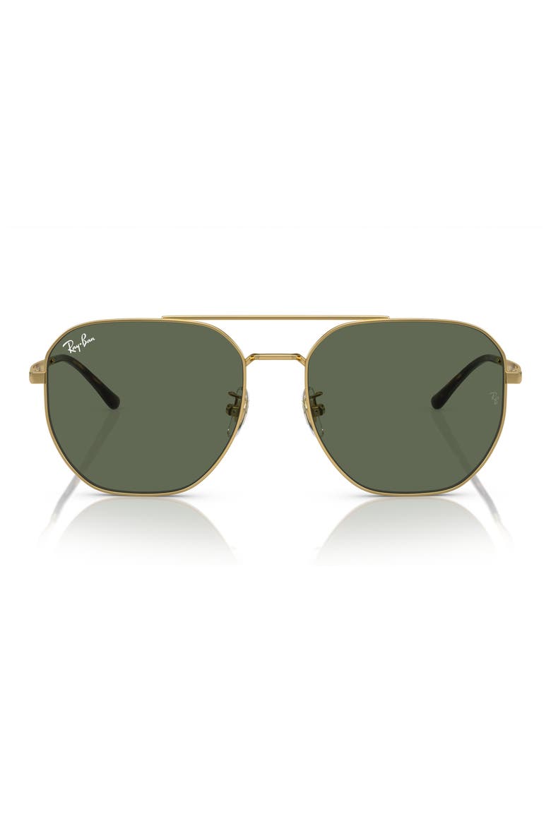 59mm Square Sunglasses, Main, color, ARISTA / DARK GREEN
