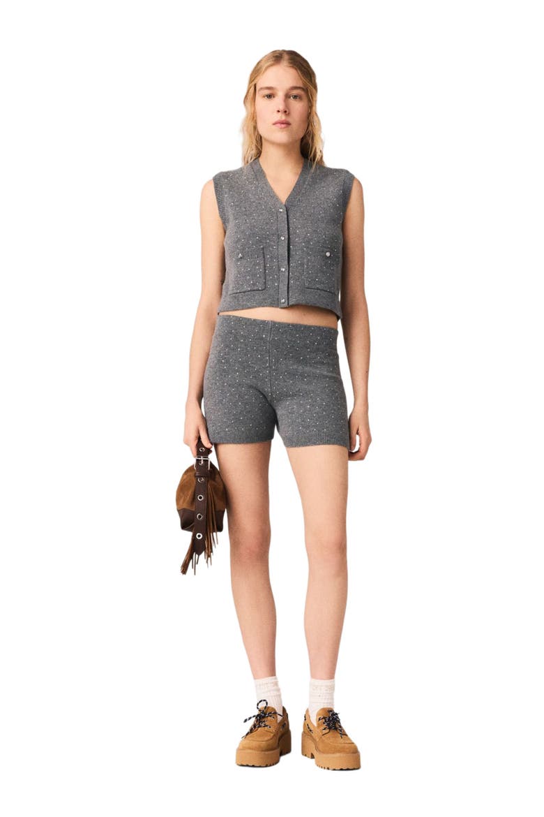 Rhinestone knit top, Alternate, color, Grey