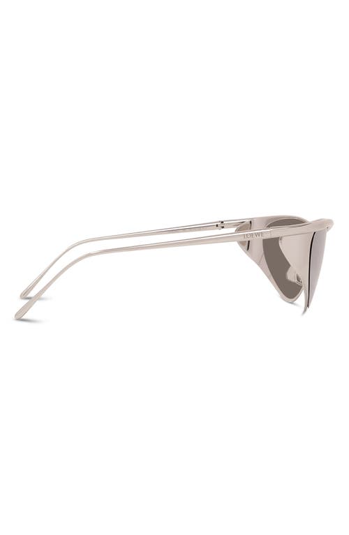 Loewe 125mm Mask Sunglasses In Shiny Palladium/smoke Mirror