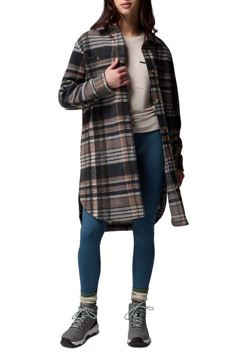 Columbia Wildest Venture<sup>™</sup> Fleece Coat, Main, color, Black Vagabond Plaid