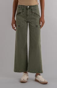 KUT from the Kloth Meg Zip Pocket High Waist Ankle Wide Leg Jeans