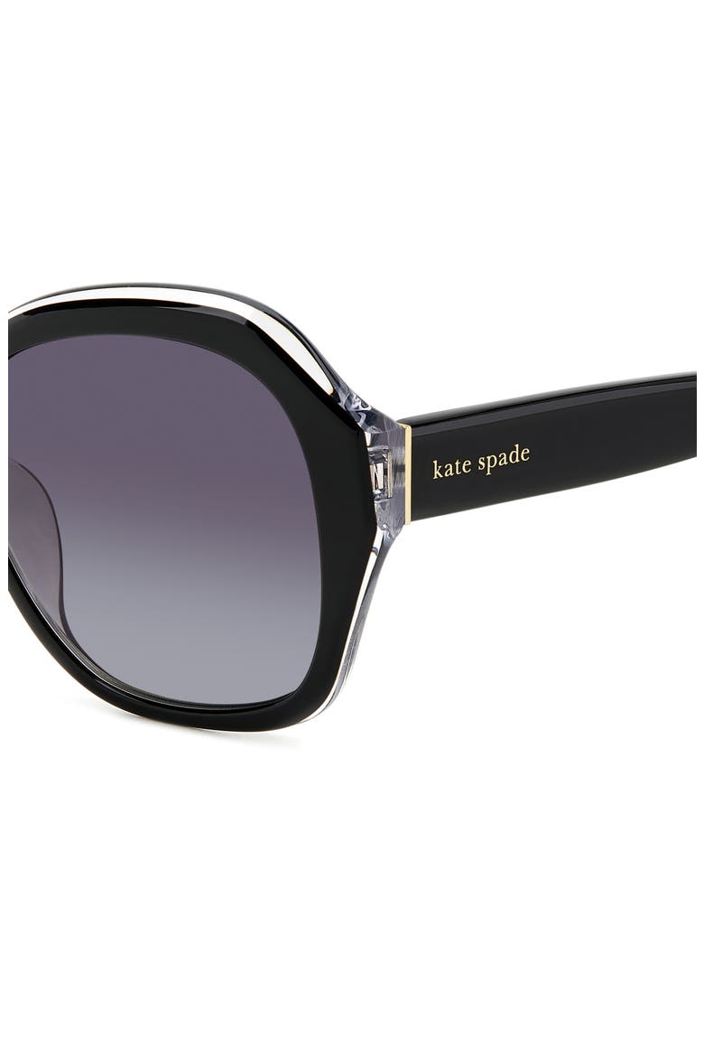 55mm lottie butterfly sunglasses, Alternate, color, BLACK