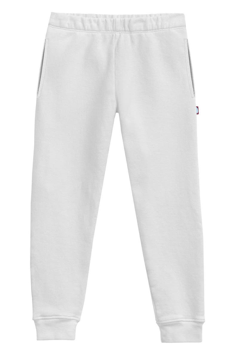 Unisex Soft 100% Cotton Warm and Cozy Fleece Pocket Jogger, Alternate, color, White