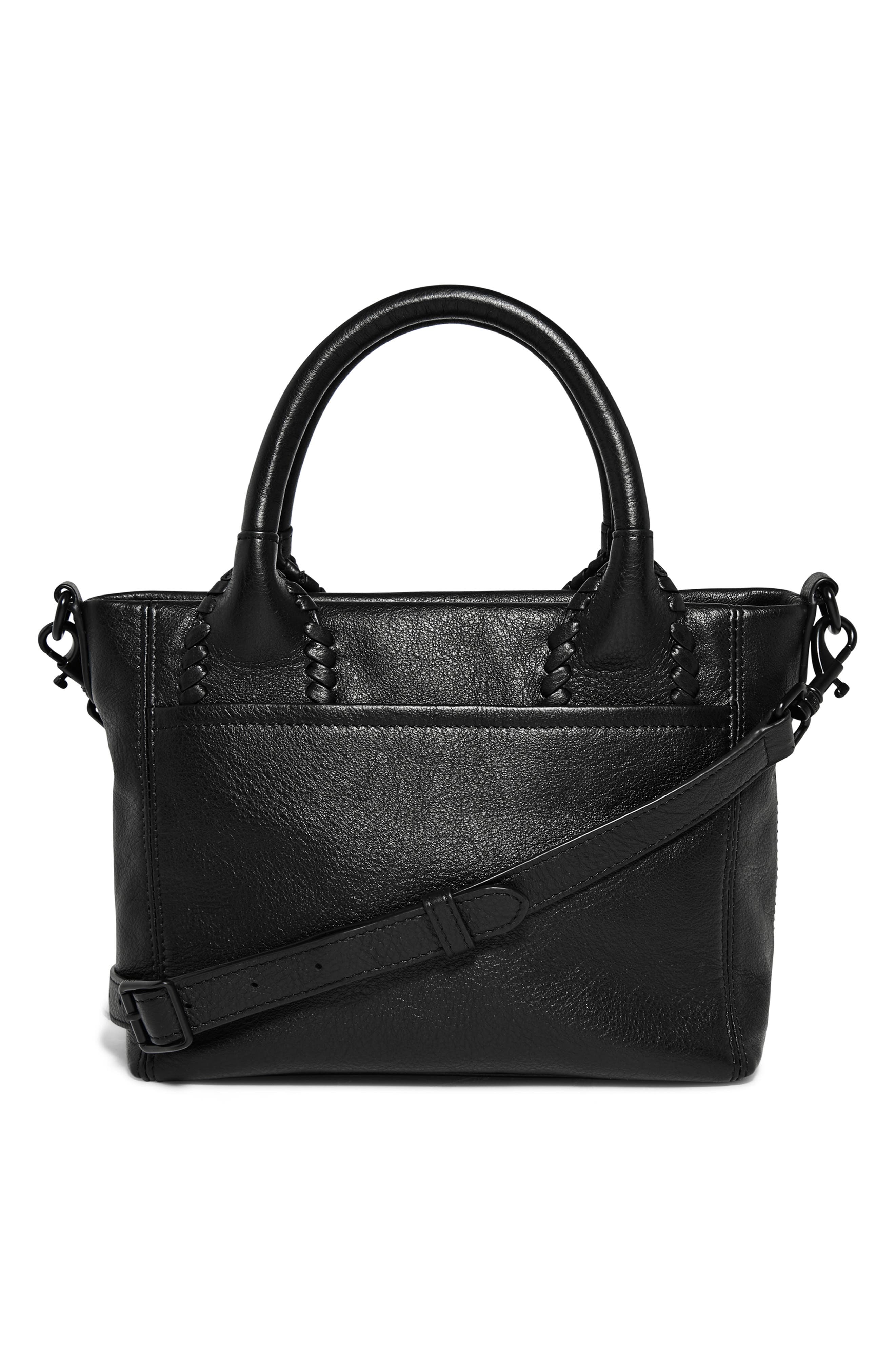AIMEE All For Love French Leather Tote, Alternate, color, Black