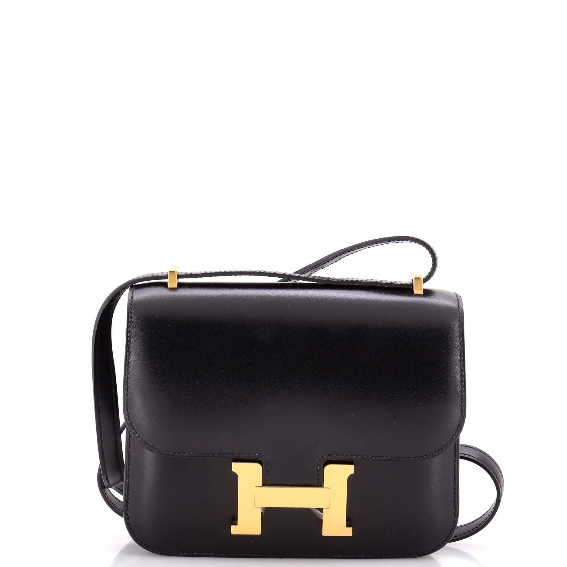 Pre-Owned Hermes Constance NM Bag Box Calf 18, Main, color, Noir