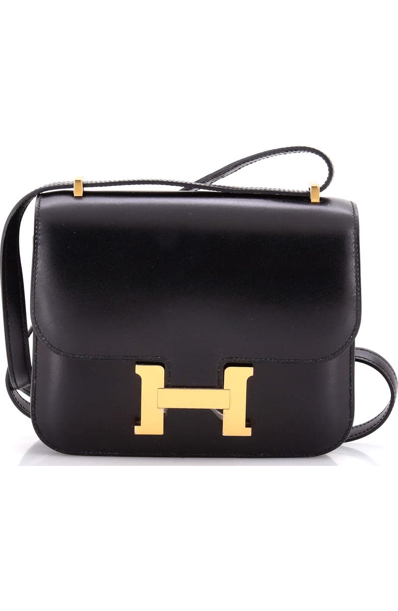 Pre-Owned Hermes Constance NM Bag Box Calf 18, Main, color, Noir