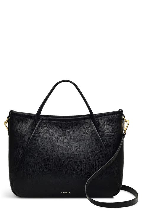 Eastney Street Medium Top Zip Leather Satchel