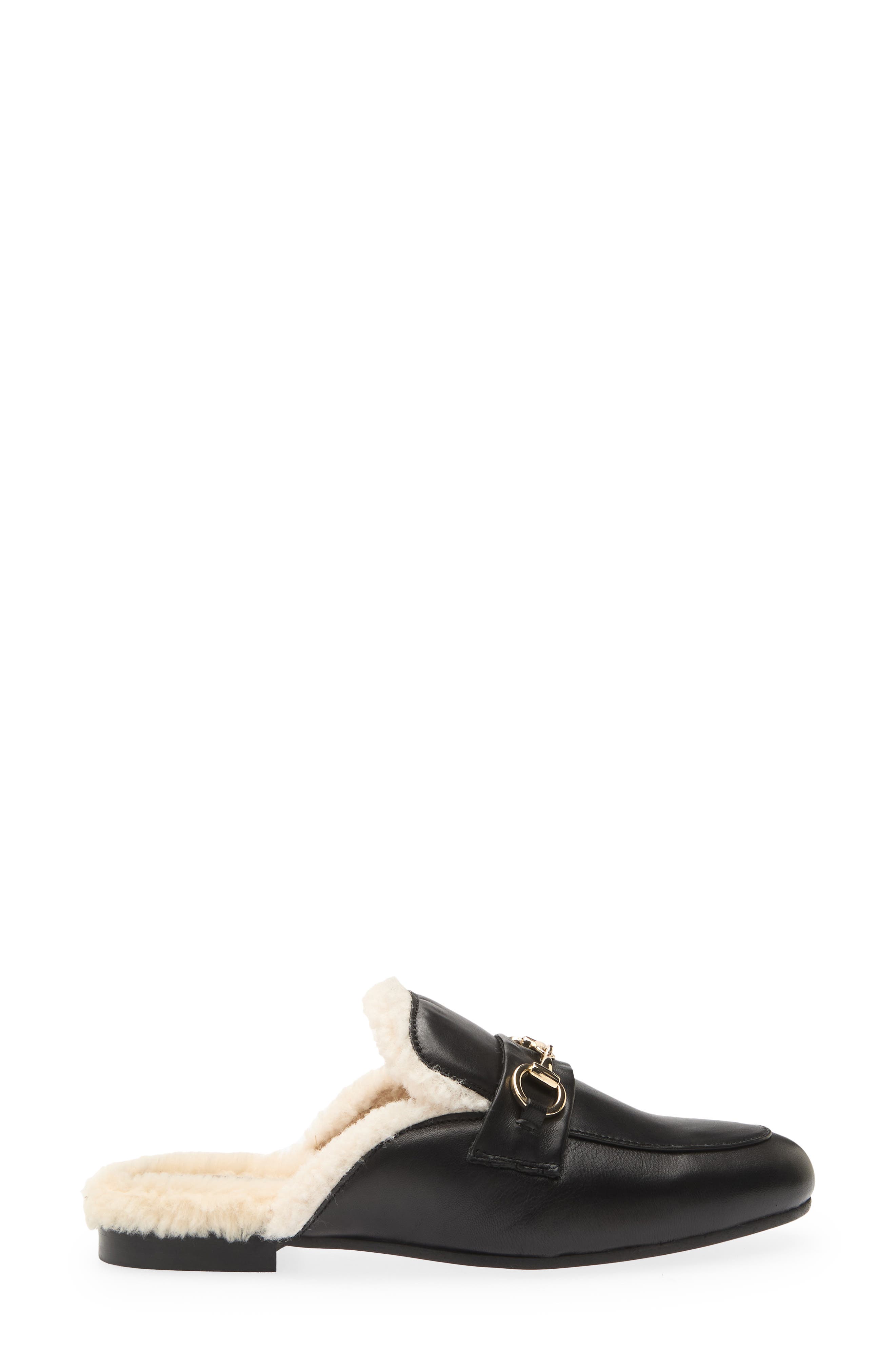 Dalia Faux Shearling Lined Mule, Alternate, color, BLACK/SHEARLING