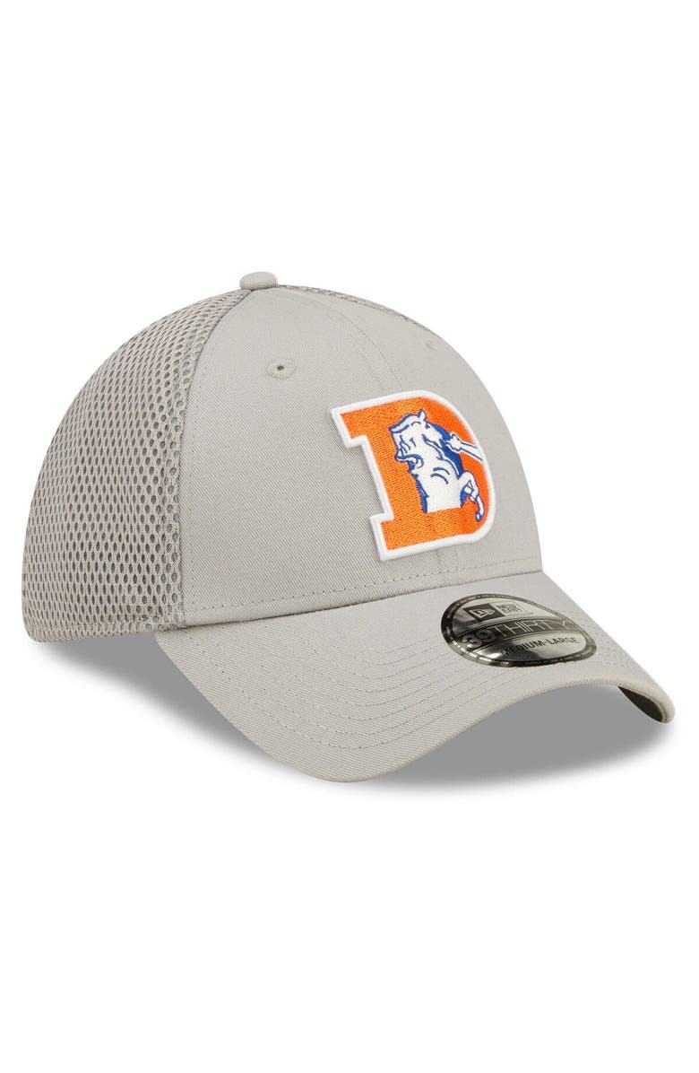 New Era Men's New Era Gray Denver Broncos Team Neo 39THIRTY Flex Hat, Alternate, color,