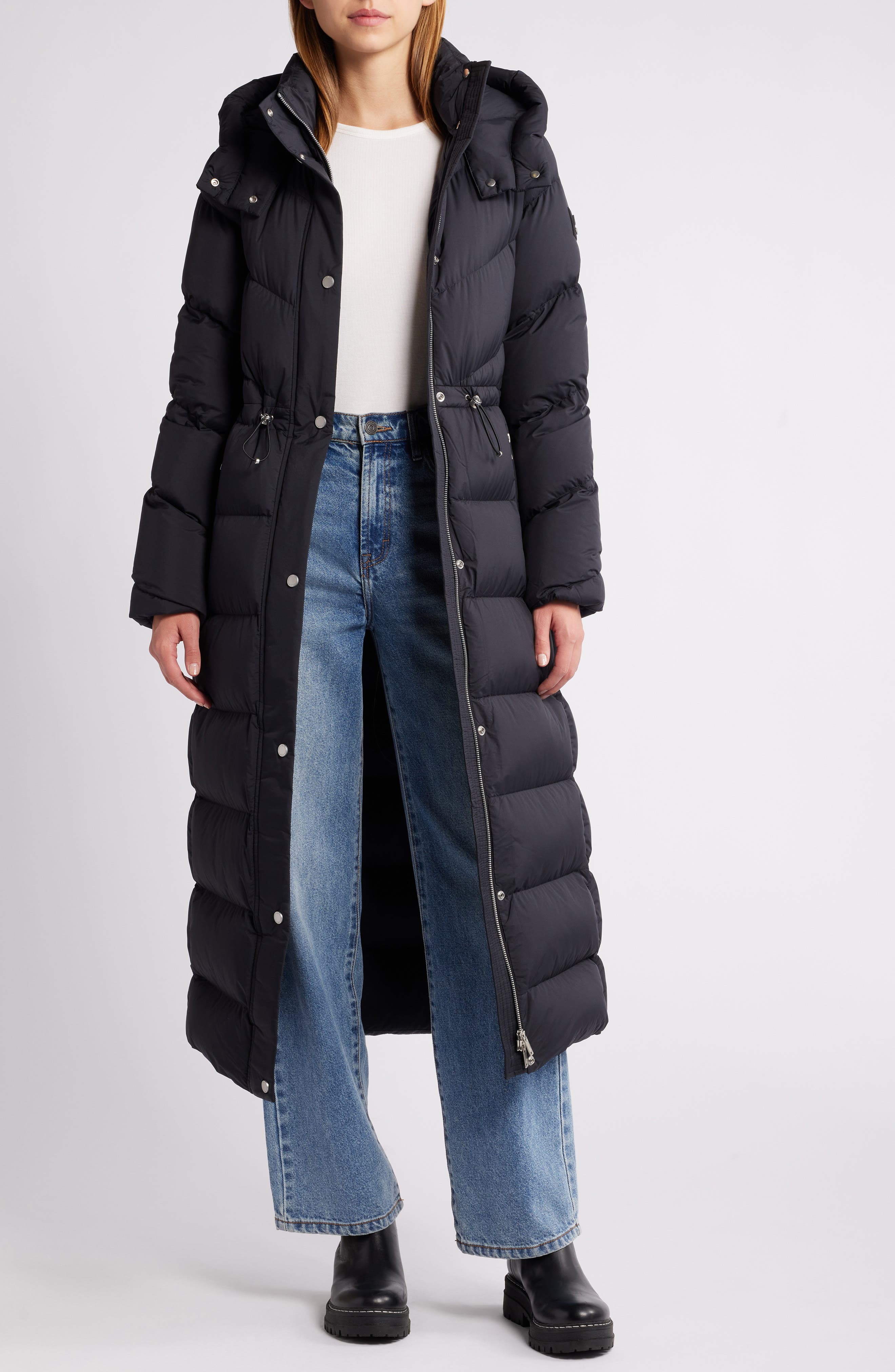 Moose Knuckles Belle Cote Long 800 Fill Power Down Puffer Jacket