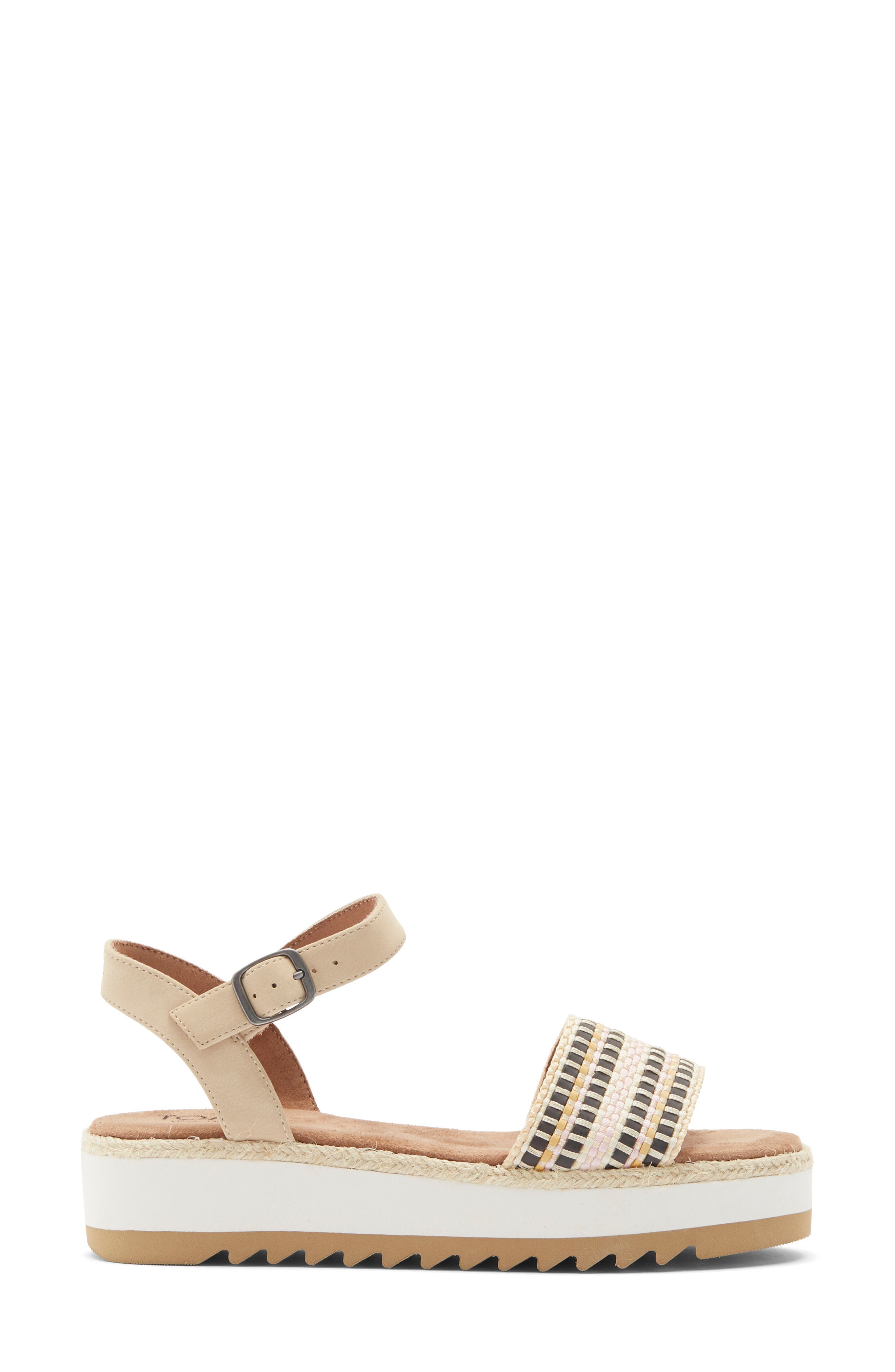Naia Platform Wedge Espadrille Slide Sandal, Alternate, color, WOOD ASH WOVEN STRIPE/NUBUCK