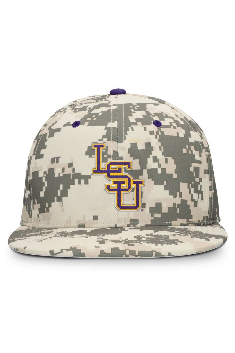 Men's Nike Digital Camo LSU Tigers 2025 Dugout True Performance Fitted Hat, Alternate, color, Camo