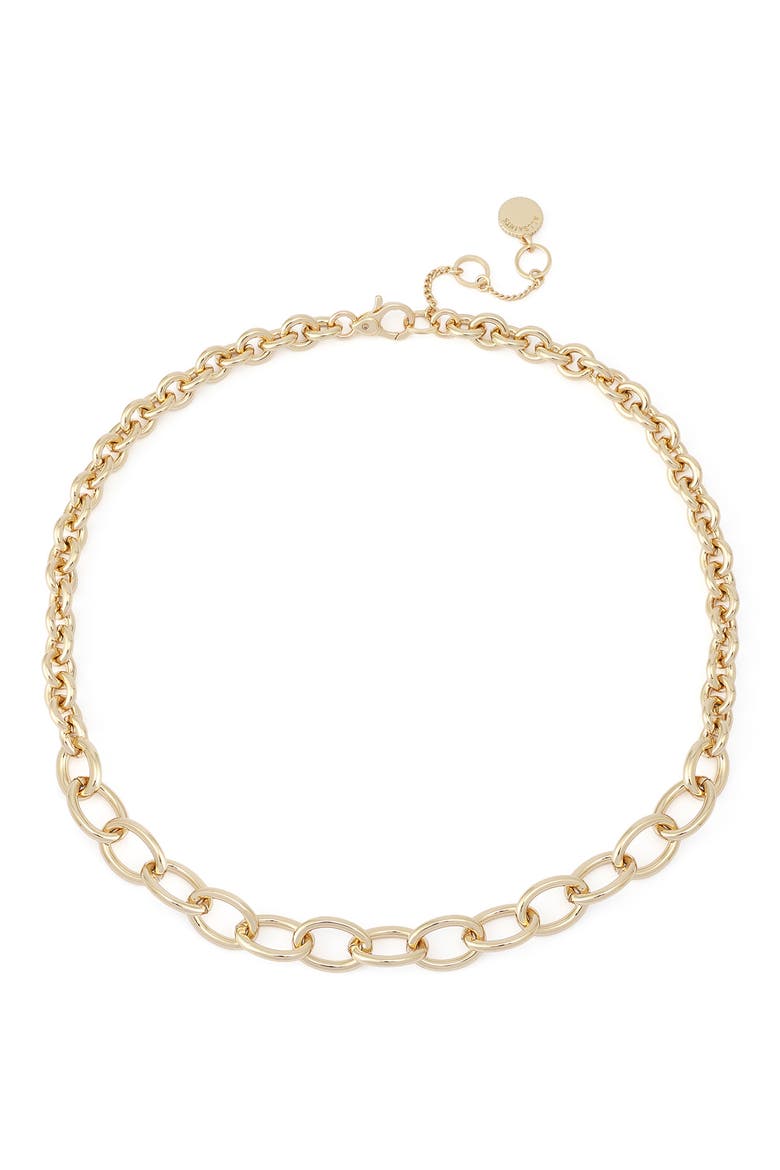 Mixed Link Chain Necklace, Main, color, SHINY GOLD