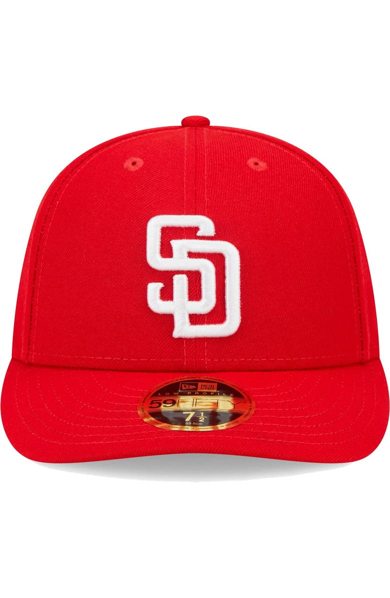 New Era Men's New Era Scarlet San Diego Padres Low Profile 59FIFTY Fitted Hat, Alternate, color, Scarlet
