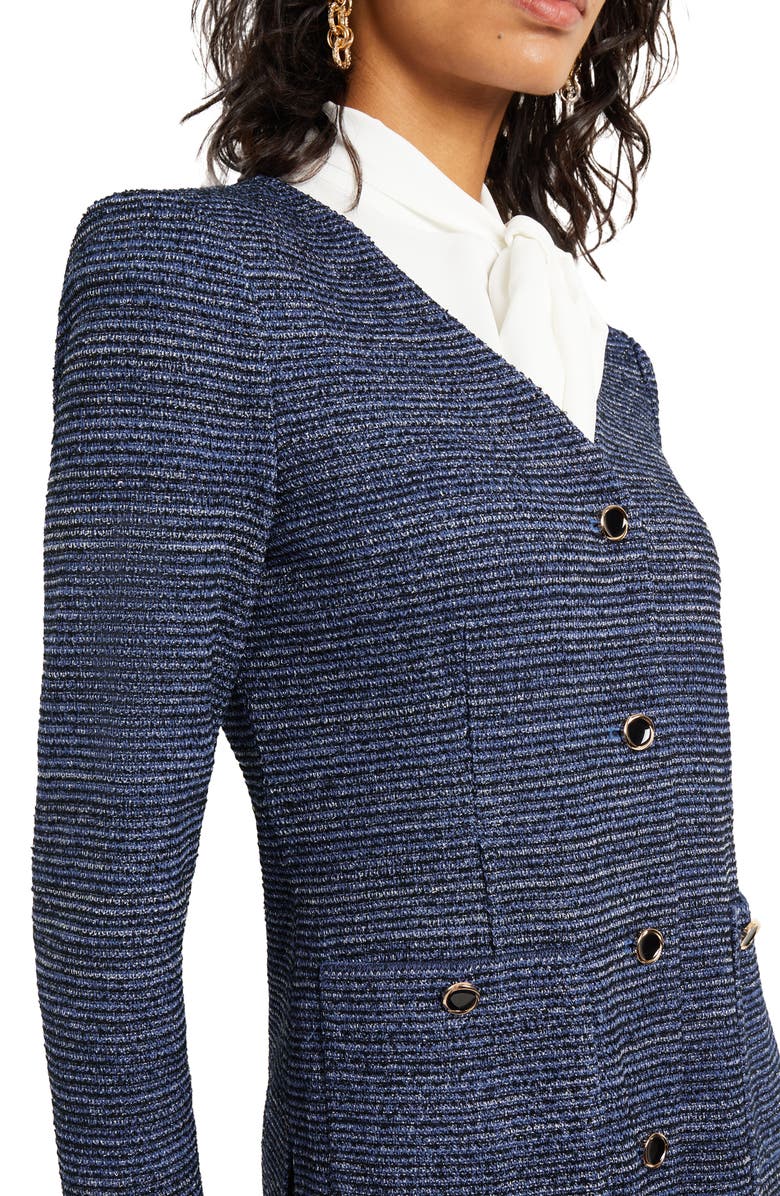 Misook Metallic Tweed Jacket, Alternate, color, 