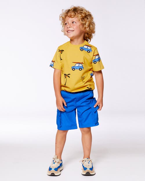 Deux Par Deux Boy's Parachute Cargo Pocket Shorts Royal Blue In Royal Blue
