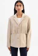 LAMARQUE Rianne | Leather Fringe Jacket