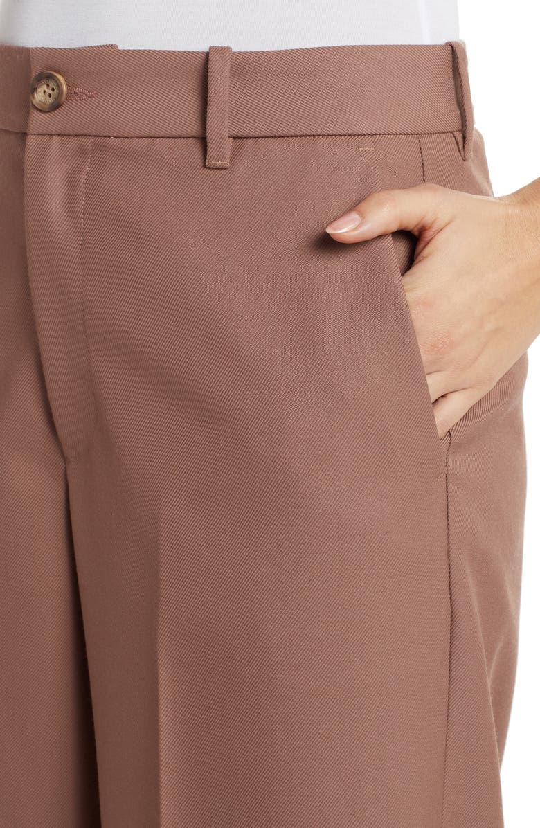 Moncler Wide Leg Wool Crop Pants, Alternate, color, 