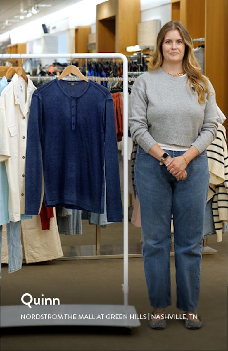 Christie Silk & Cashmere Henley Sweater, sales video thumbnail