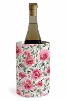 Deny Designs Charming Nostalgia Rose Print Stainless Steel Wine Chiller
