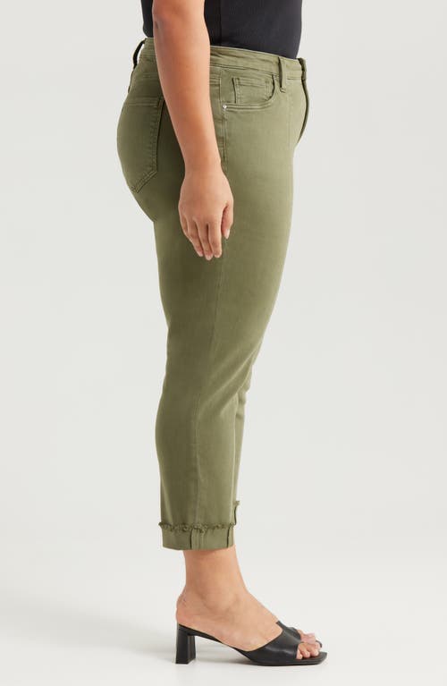 Kut From The Kloth Amy Crop Straight Leg Twill Pants In Tree